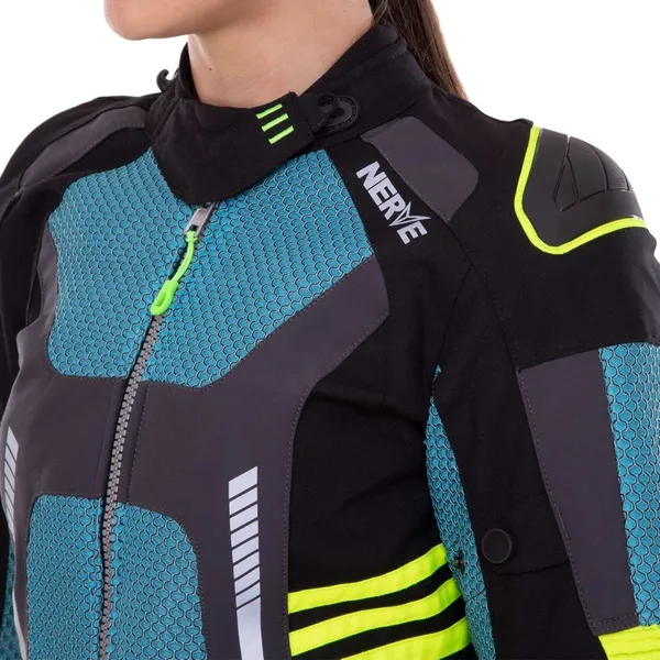 Мотокуртка текстильная женская NERVE 653-2 XL Синий/Черный — фото 2