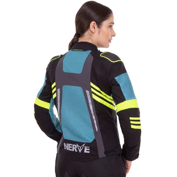 Мотокуртка текстильная женская NERVE 653-2 XL Синий/Черный — фото 3